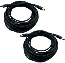 CNCTWO(コネクトツー) DCケーブル 外径5.5/内径2.1mm(オス/オス) 12V/2A 22AWG ACアダプタ 監視 防犯カメラ ソーラーパネル LED照明 ペット餌やり ビデオレコーダー電源供給ケーブル C25521xx (5m*2本)