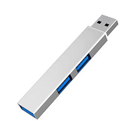 Glvaner USB‐A/Type-C to USB3.0ハブ 3in1 (USB3.0*1ポート+USB2.0*2ポート)ミニUSBハブ OTGアダプター 伝送速度5Gbps コンピュータ macbook windows 対応 USB拡張 テレワーク 在宅勤務 直挿し 軽量 持ち運び便利 アルミニウム合金製 (USB‐A, Silver)