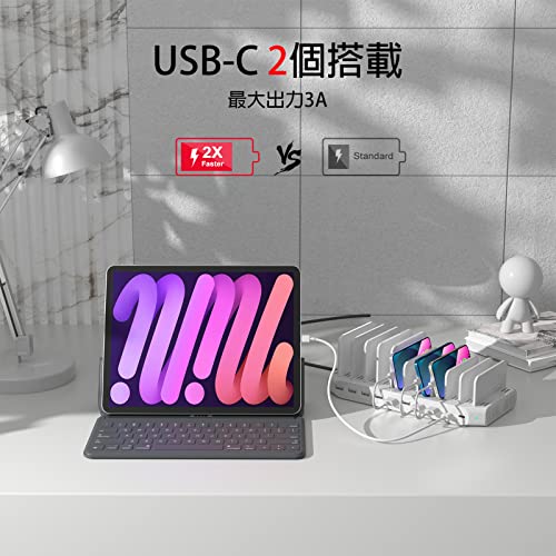 楽天市場】Unitek 2023 USB充電ステーション 10ポート USB C 卓上充電
