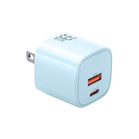 Mcdodo 33W 充電器 PD充電器 USB-C 充電器 2ポート(USB-A&USB-C) i-Phone 急速充電器 GaN素材/チップ/PSE認証 タイプC コンセント Type-C 充電器 USB 充電器 AC アダプター MacBook i-Pad i-Phone 15/14/13/12/11/XS/XR/SE/8シリーズ Galaxy Xperia Androidなど対応 ブル