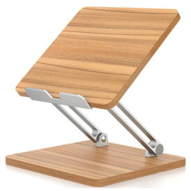 [Hope Retailer] 木製 タブレットスタンド ナチュラル スタイリッシュ インテリア 耐久性 姿勢改善 高さ角度調整