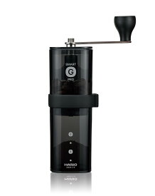 HARIO(ハリオ) コーヒーミル・スマートG PRO コーヒー豆24g 透明ブラック ステンレス刃 分解可能 コンパクト MSGS-2-B