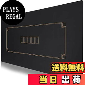 【送料無料】SLOWPLAY Godel ポーカーマット テキサスホールデム｜ポータブルプレイマット ブラック＆シャンパンゴールド 180x90cm 撥水 騒音軽減 あふれるキャリケーバッグ付き