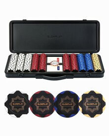 SLOWPLAY Nash クレイポーカーチップセット 14g テキサスホールデム 500枚 [チップバリュー表記なし] と耐久性に ポリカーボネート製ケース ポーカープレイヤーへのギフト