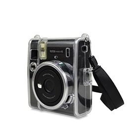 Rieibi FUJIFILM instax mini 40 ケース、チェキ インスタントカメラ mini 40 ケース チェキフィルム instax mini 40 カメラケース MINI 40 チェキ カメラ保護ケース 可愛いカメラバッグ 調節可能なショルダーストラップ付き フィルムカウント窓見え 防水 防塵 携帯型 ハ