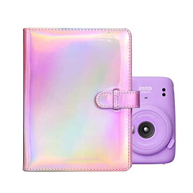 Rieibi FUJIFILM アルバム、チェキ アルバム 可愛いチェキ帳 instax mini12/mini11/mini40/EVO/mini9/mini8対応チェキアルバム 大容量 3寸写真 128枚収納 名刺・キャッシュカードも収納可能 PUレザー 多用途 スリム 多収納 おしゃれ 友人 恋人 誕生日 記念日 贈り物(gra