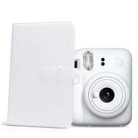 Rieibi FUJIFILM アルバム、チェキ アルバム instax mini12/mini11/mini40/EVO/mini9/mini8対応チェキアルバム 大容量 3インチ写真 108枚収納 mini12ボディと同色 5色展開 記念日プレゼント PUレザー チェキ帳 おしゃれ 誕生日プレゼント 贈り物(ホワイト)