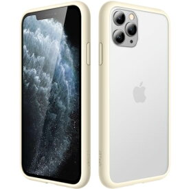 JEDirect マットケース iPhone11ProMax (11 Pro Max) 6.5インチ 耐衝撃性ミリタリーグレードの落下防止 つや消しの半透明の背面電話カバー 指紋防止 (ベージュ)