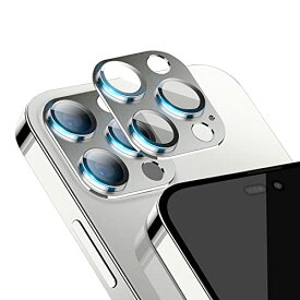 SeGinn iPhone 14 Pro/iPhone 14 Pro Max 対応 カメラフィルム レンズカバー 金属 ケース 高透過率 露出オーバー防止 耐衝撃 防塵 全面保護 アルミ合金＋強化ガラス製 iPhone 14 Pro/iPhone 14 Pro Max 用 レンズフィルム （銀）
