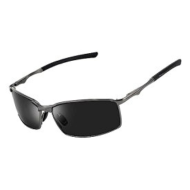 [FEISEDY] 偏光サングラス メンズ スクエア 小さめ UV400保護 超軽量 お洒落 運転／自転車／釣りB1029