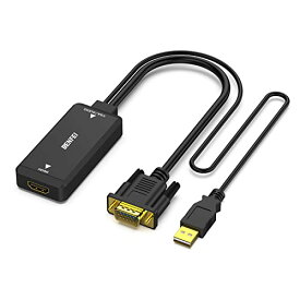 BENFEI VGA - HDMI、オーディオサポートおよび 1080P 解像度を備えた VGA - HDMI アダプター - VGA 入力 - HDMI 出力