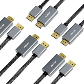 BENFEI 4K DisplayPort - HDMI (逆方向に非対応) 1.8m ケーブル[アルミニウムシェル、ナイロン編組]、単方向 DP 1.2 コンピューター - HDMI 1.4 スクリーンケーブル、HP、ThinkPad、AMD、NVIDIA、デスクトップなどと互換性があります