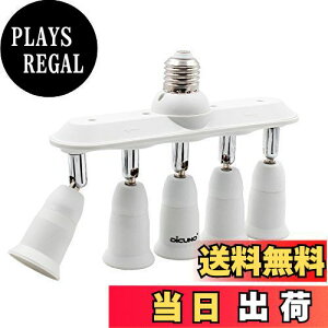 【送料無料】DiCUNO LED電球専用 E26口金アダプター 5分岐ソケット E26→E26 照射角度可調 E26延長ソケット