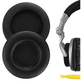 Geekria QuickFit イヤーパッド 互換性 パッド ソニー SONY MDR-V700DJ, MDR-Z700, MDR-V500DJ ヘッドホンに対応 パッド イヤー/イヤーカップ (プロテインレザー/ブラック)