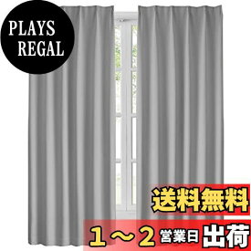 Hansleep カーテン 1級遮光 2枚組 断熱 防寒 防音 省エネ 厚手 無地 おしゃれ 洗える 寝室 リビング用 (ライトグレー, 幅100cm×丈110cm)