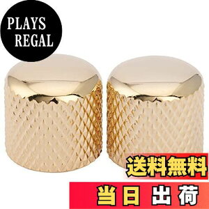 【送料無料】Musiclily Proミリサイズ スチール製ギター ドームノブ インポートフェンダーテレキャスターエレキギター/プレシジョンベース用、ゴールド(2個セット)