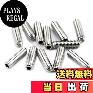 【送料無料】Musiclily Pro ミリ規格M3X10mm ステンレススチール製サドル弦高調整ビス インポートストラト/テレキャスターエレキギターブリッジ用、オリジナルカラー(12本セット)