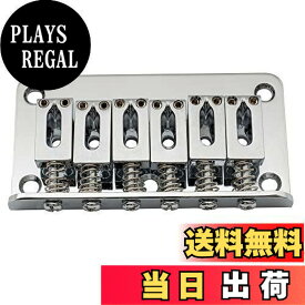【送料無料】Musiclily 弦ピッチ10.5mm ハードテイルブリッジ フェンダー ストラト/テレキャスター6弦エレキギター用、クローム