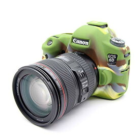 対応 Canon キヤノン EOS 6D カメラカバー シリコンケース シリコンカバー カメラケース 撮影ケース ライナーケース カメラホルダー、Koowl製作、超薄型、耐震・耐衝撃・耐磨耗性が高い (迷彩柄)