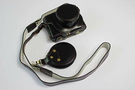 Koowl 対応 Leica ライカ PEN D-lux7 D lux7 カメラケース カメラカバー カメラバッグ カメラホルダー、【KOOWL】手作りのPUレザーカメラフルケース、付属品：ショルダーストラップ+収納ケース、スタイリッシュ、コンパクト、防水、防振 (ブラック)