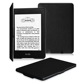 Fintie Kindle Paperwhite ケース 超薄 軽量 保護カバー オートスリープ機能付き （2016 NEW-Kindle Paperwhiteマンガモデル と 2012, 2013, 2015バージョン適応）(ブラック)