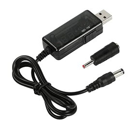 CERRXIAN USB 5Vから9V 12電圧昇圧変換器ケーブル、USB 5V 2A昇圧DC5521 9V/12V 0.8A昇圧器電源アダプタ、DC35135変換器、LEDディスプレイ-0.8M