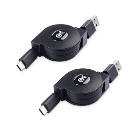 Cable Matters USB Type Cケーブル 1m 巻き取り式 USB A C 充電ケーブル 高出力 3A 急速充電 2本セット 巻き取り充電ケーブル