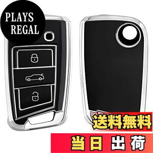 yzkwmobile Ή: VW Golf 7 MK7 3-{^ Ԃ̃L[ L[P[X - L[Jo[ Jo[ TPU dグ - Ԍ ϏՌ ی F/Vo[