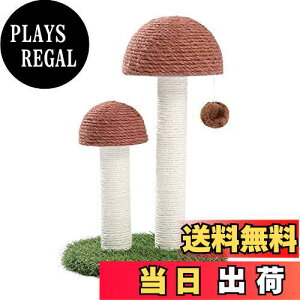 【送料無料】PAWZ Road 猫 爪研ぎ キノコ タマゴタケ 縦型 据え置き しめじ 全面麻紐 爪研ぎポール 省スペース コンパクト 天然サイザル麻 ポンポンおもちゃ ガリガリ 可愛い おしゃれ 組立簡