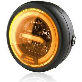 Meliore 汎用 LED ヘッドライト イカリング デイライト ポジション モンキー ゴリラ ダックス エストレヤ TW200 TW225 FTR223 250TR カスタム イエロー 黄