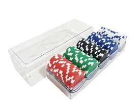 Kuroobaa モンテカルロ ポーカーチップ 5種類 100枚セット 収納ケース付き