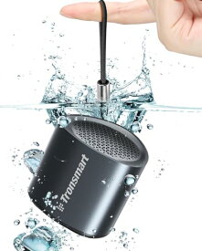 Tronsmart Bluetoothスピーカー IPX7 防水, 小型 T-W-S ブルートゥース ワイヤレス ステレオサウンド, 携帯 お風呂 アウトドアキャンプ (ブラック)
