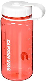 キャプテンスタッグ(CAPTAIN STAG) 水筒 ボトル スポーツボトル ウォーターボトル 550ml 直飲み ライス目盛り付き 3.5合 レッド UE-3388