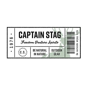 キャプテンスタッグ(CAPTAIN STAG) ステッカー シール CSデザインステッカー 【チケット・レクタングル】 90×40mm UM-1569