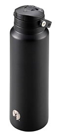 キャプテンスタッグ(CAPTAIN STAG) スポーツボトル 水筒 直飲み ダブルステンレスボトル 真空断熱 保冷専用 HDワンタッチボトル 1000ml ブラック UE-3549 製品サイズ:(約)外径84×高さ280mm