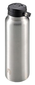 キャプテンスタッグ(CAPTAIN STAG) スポーツボトル 水筒 直飲み ダブルステンレスボトル 真空断熱 保冷専用 HDワンタッチボトル 1000ml シルバー UE-3548 製品サイズ:(約)外径84×高さ280mm
