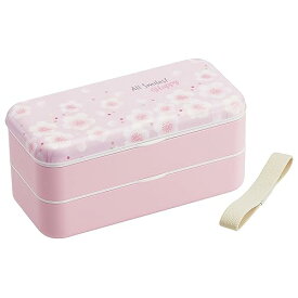 スケーター(Skater) 弁当箱 桜柄 オールスマイル 600ml 箸付き メラミン蓋 女性用 日本製 SLBW6M-A