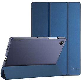 ProCase Galaxy Tab A8 ケース 10.5” 2022 （X205 X200 X207）軽量 スタンド フォリオ 半透明バックカバー - ネイビー