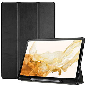 ProCase Galaxy Tab S8 Plus ケース 2022、 軽量 スマートカバー スタンド ペン収納 適合モデル：12.4” Galaxy Tab S8+ 2022/ S7 FE 2021/ S7+ 2020 - ブラック