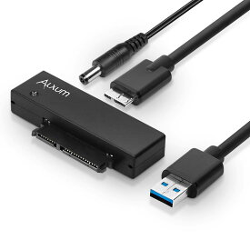 Alxum SATA USB 変換 USB3.0 SATA 変換アダプター 2.5/3.5インチHDD/SSD SATAI/II/III 光学ドライブに対応 12V 2A電源アダプタ付き 最大5Gbps 高速転送 UASP対応 最大18TB