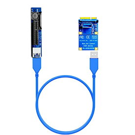 GLOTRENDS Mini PCI-E エクステンションケーブル(長さ:60cm)、ミニPCI-E延長ケーブル、ミニPCI-E to PCI-E X4ライザーケーブル、PCIe WiFiカード用、M.2 PCIeカード、ファイヤワイヤーカード(Firewire カード)、 USB PCIeカードとサウンドカードなどのに対応(UEX105)