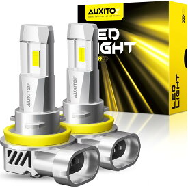 AUXITO H11 H8 H9 H16 LEDヘッドライト 車用 高輝度 LEDチップ搭載 爆光 6倍の明るさ 新基準車検対応 驚異の1:1純正ハロゲンサイズ31W*2高輝度 6500K 12V車対応(ハイブリッド車・EV車対応) 定電流回路搭載 長寿命 高速回転冷却ファン付け 放熱性 静音 瞬間起動 2個入り