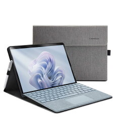Omnpak Microsoft Surface Pro 9 2022 ケース 専用保護カバー Surface Pro 9 表面内蔵保護 多視角 スタンド キーボードを収納可能軽量 薄型 ペンホルダー付き PU スマート カバー