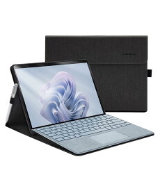 Omnpak Microsoft Surface Pro 9 2022 ケース 専用保護カバー Surface Pro 9 表面内蔵保護 多視角 スタンド キーボードを収納可能軽量 薄型 ペンホルダー付き PU スマート カバー