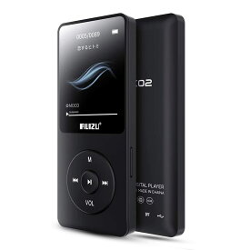 RUIZU MP3プレーヤー Bluetooth 5.0対応 HiFiロスレスデジタルミュージックプレーヤー 16GB mp3 プレヤー ポータブルプレーヤー 長時間バッテリー寿命 音楽プレーヤー FMラジオ 音声録音 電子書籍 80時間再生 最大128GBまで拡張可能microSDカ