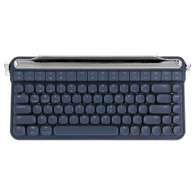 YUNZII B703 タイプライター キーボード レトロ 75%メカニカル キーボード Bluetooth 有線 84キー ゲーミングキーボード ラウンドキー ノブ付き スタンド一体型 デスクトップ PC/ラップトップ Mac/スマホ/パッド用（Gateron 茶軸、ブルー）