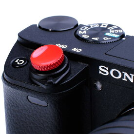 VKO ソフトシャッターボタン 粘着ボタン 非ねじ式リリースボタン Sonyなど用 ZV-1 ZV1 RX100M7 RX100M6 RX100M5 RX100M4 RX100M3 A6000 A6100 A6300 A6400 A7R A7S A7などカメラ用 赤色凹タイプ（2個）