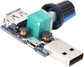 JUTOSU USB速度コントローラ スピードコントローラ パワーコントローラ スピードレギュレーター スピードコントローラスイッチ 変速スイッチモジュール ミニ回転制御ポテンショメータ DCモーター ミニモータ 速度コントローラー 制御モジュール 無段階調節 無段階 USB扇