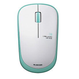 エレコム マウス ワイヤレス (レシーバー付属) Mサイズ 3ボタン IRセンサー 省電力 グリーン M-IR07DRGN