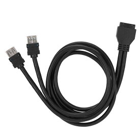 VGEBY パネルマウント用 19ピン/20ピン(メス) から USB3.0 変換ケーブル PC USB3.0ケーブル ヘッダー接続(80cm)